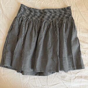 Gap Smocked Gingham Mini Skirt